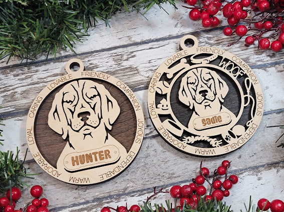 Personalized Dog ornaments