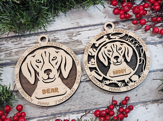 Personalized Dog ornaments