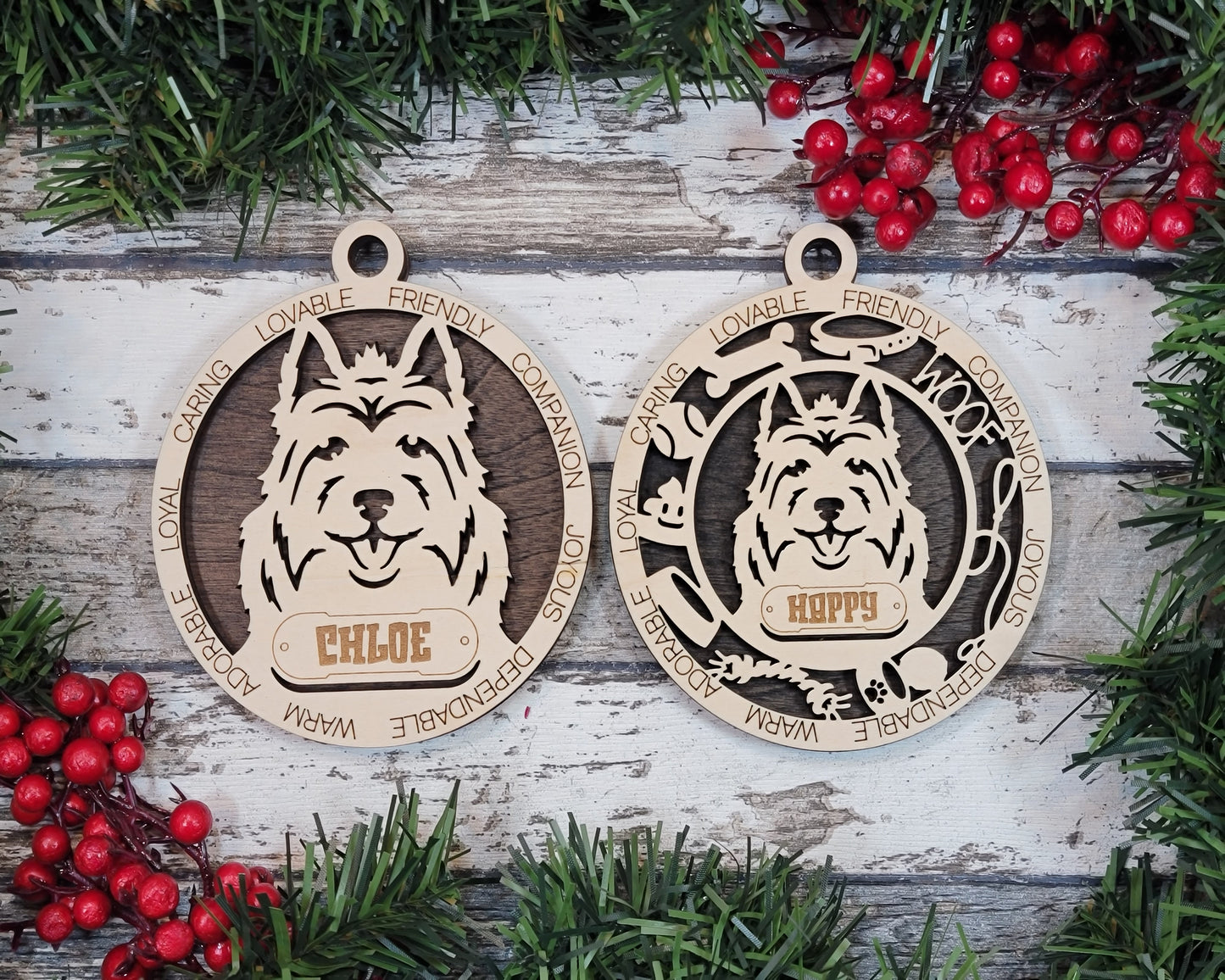 Personalized Dog ornaments