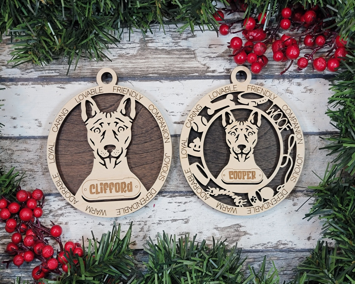 Personalized Dog ornaments