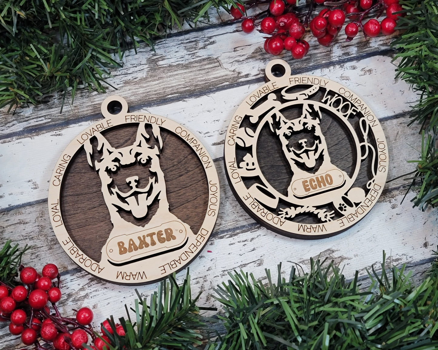 Personalized Dog ornaments