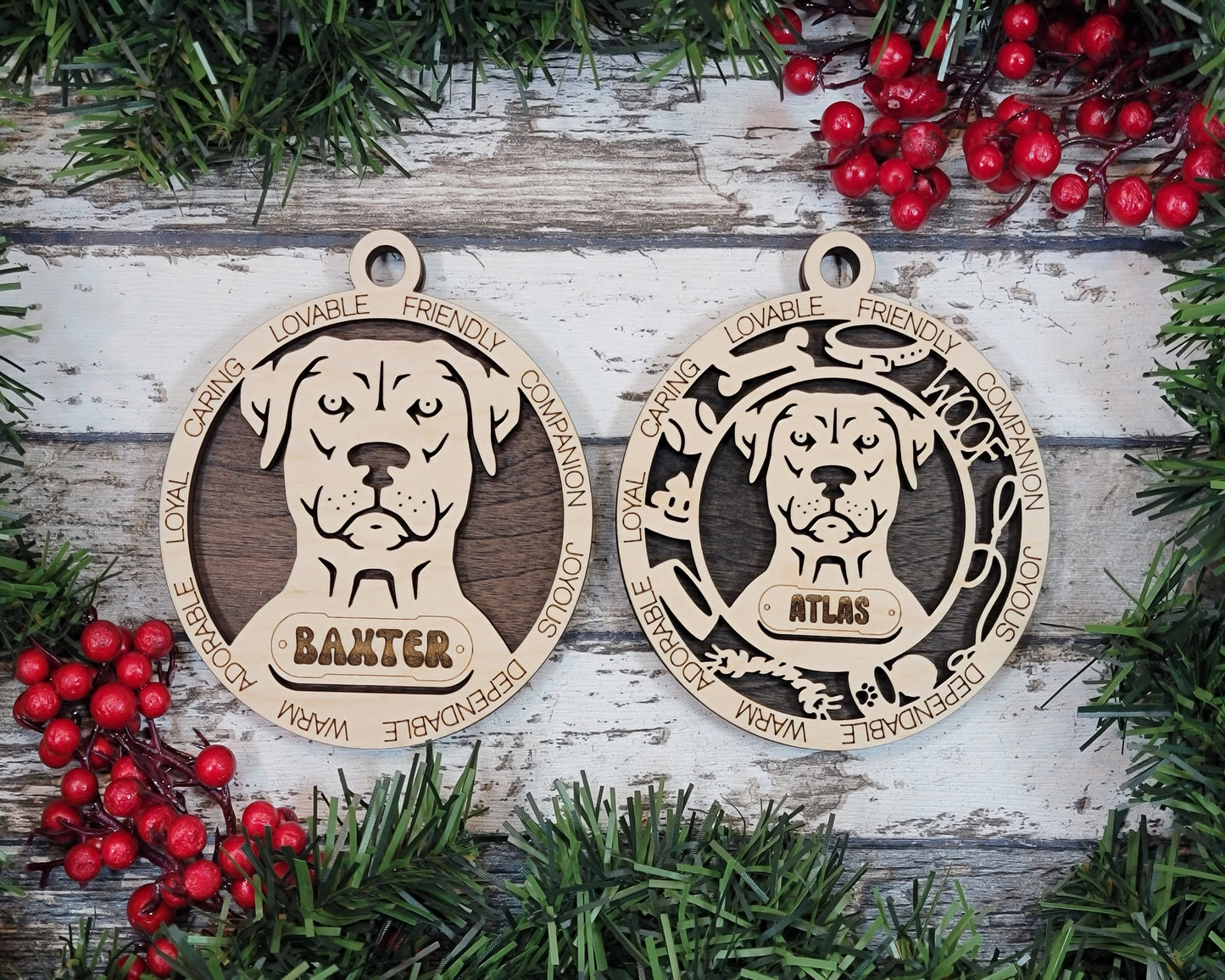 Personalized Dog ornaments