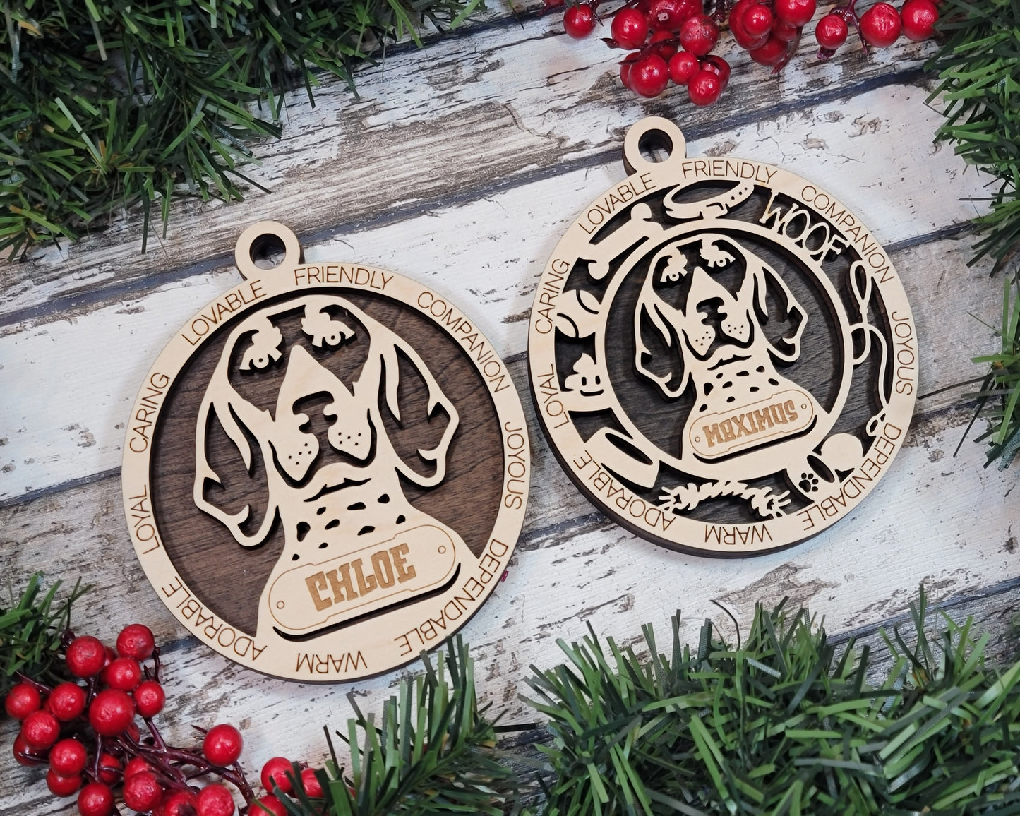 Personalized Dog ornaments