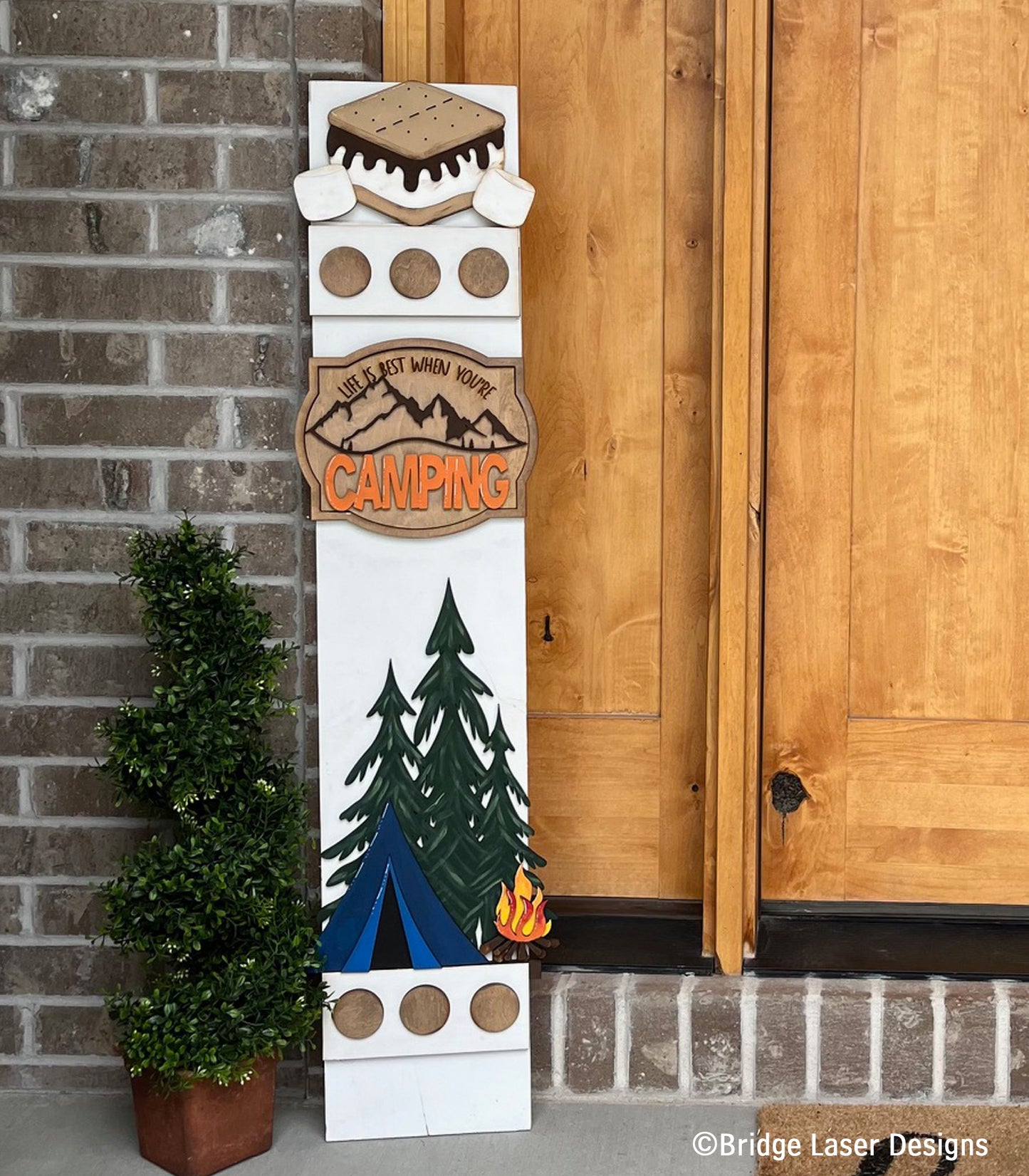 DIY porch leaner attachments