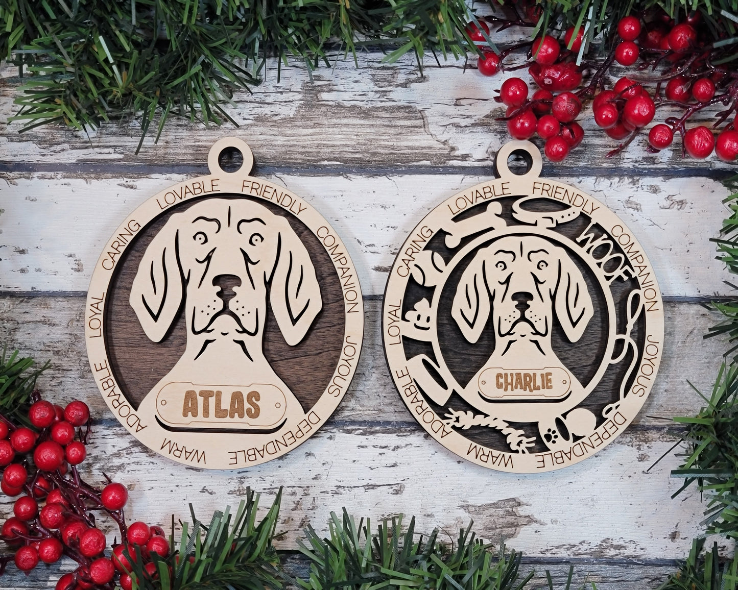 Personalized Dog ornaments