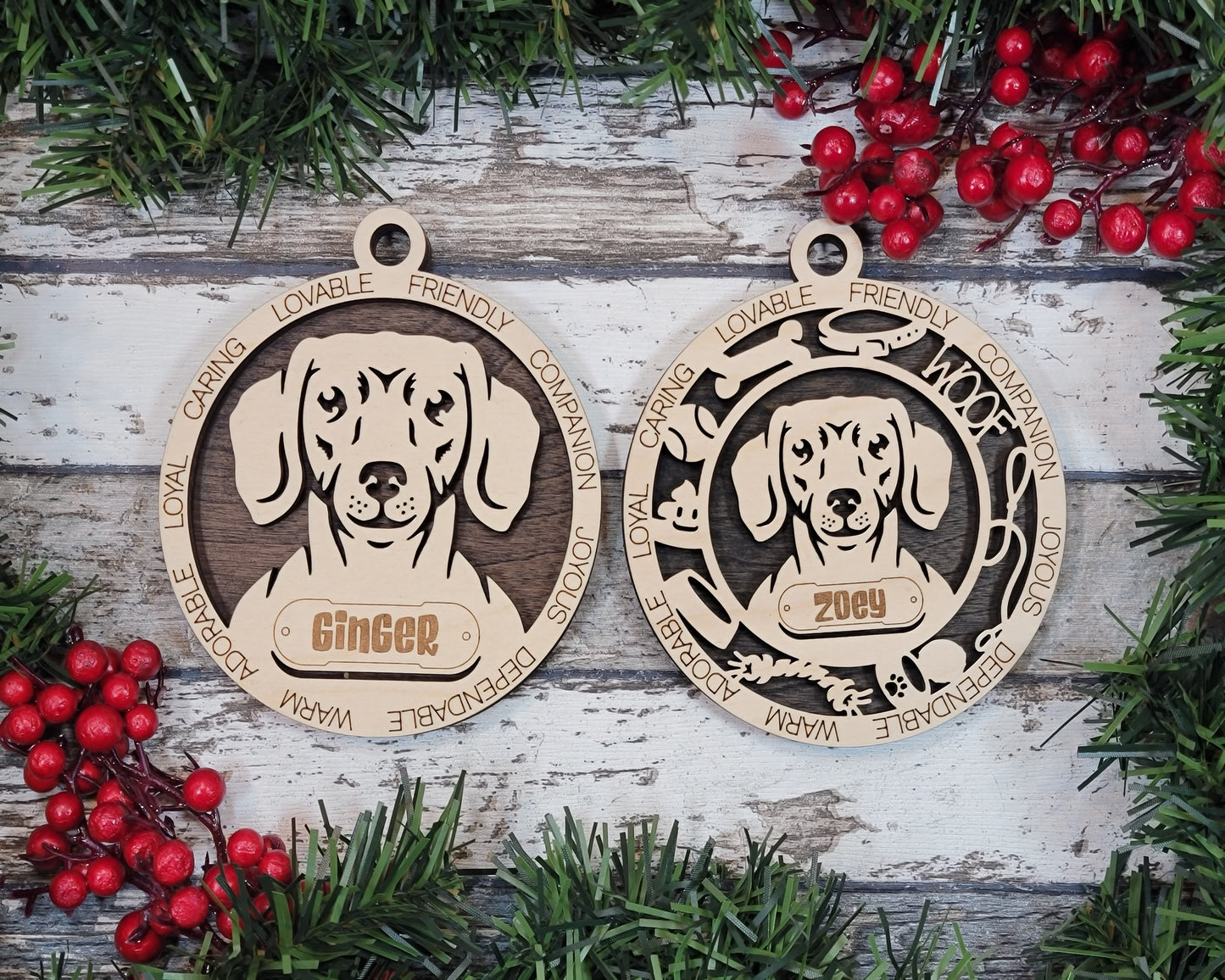 Personalized Dog ornaments