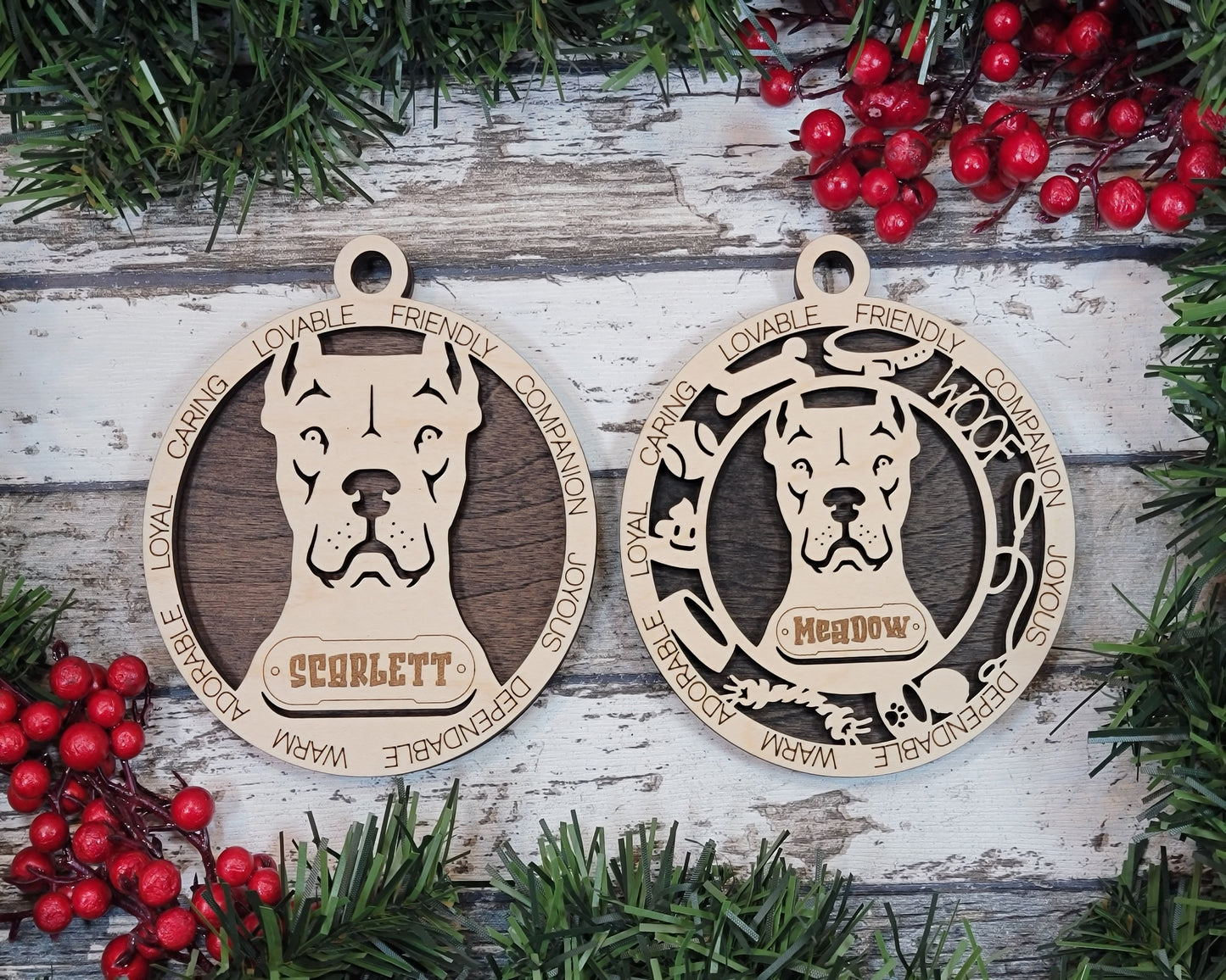 Personalized Dog ornaments