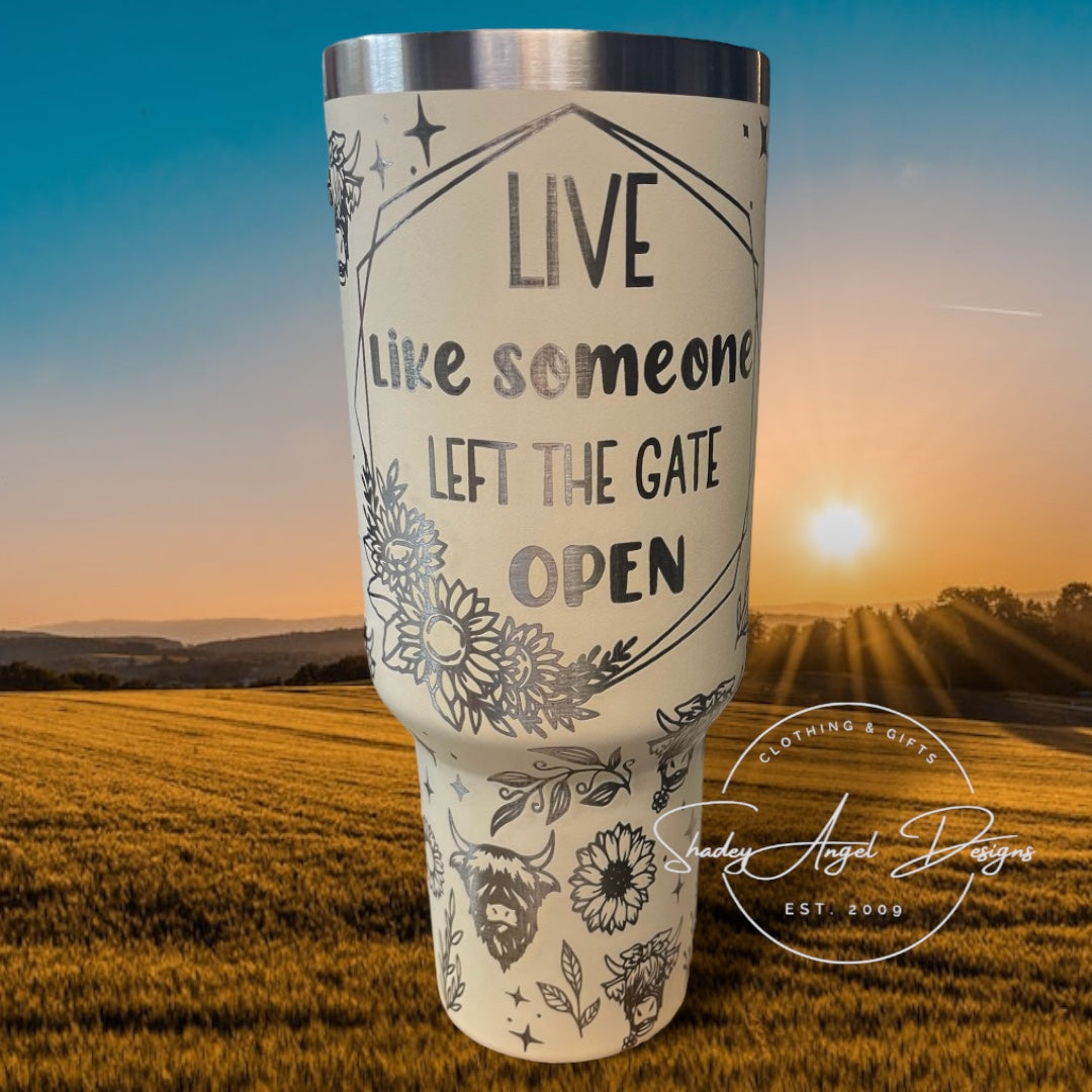 30  0z Branded and Unbranded  Engraved Tumblers