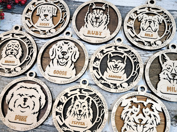 Personalized Dog ornaments