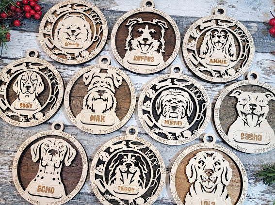 Personalized Dog ornaments