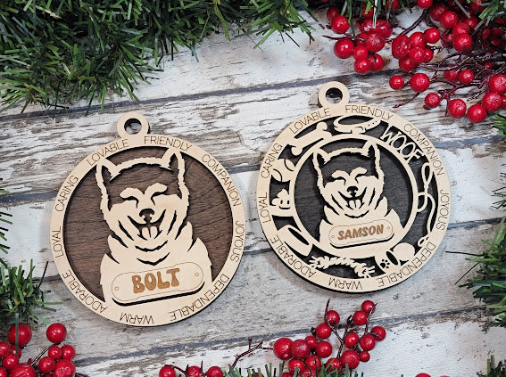 Personalized Dog ornaments