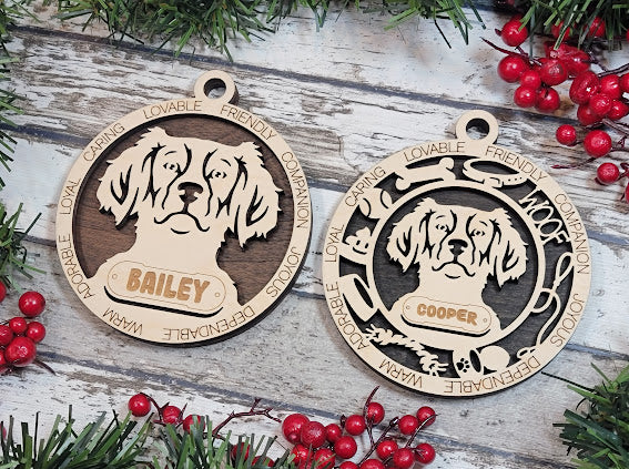 Personalized Dog ornaments