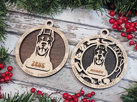 Personalized Dog ornaments