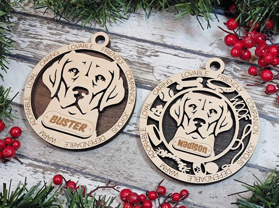 Personalized Dog ornaments