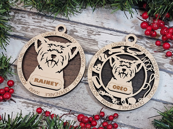 Personalized Dog ornaments