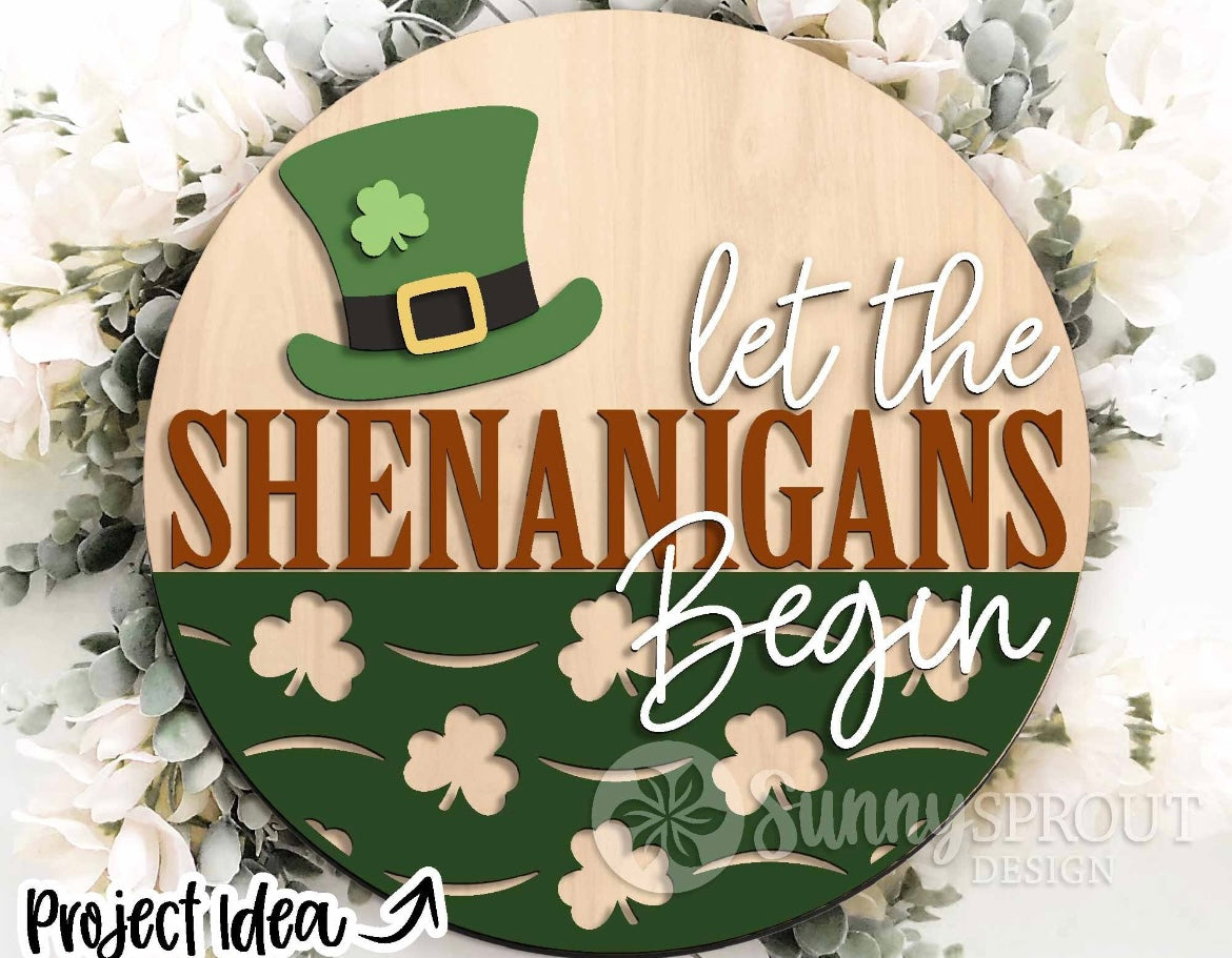 St. Patrick's Day themed door hangers DIY KIT