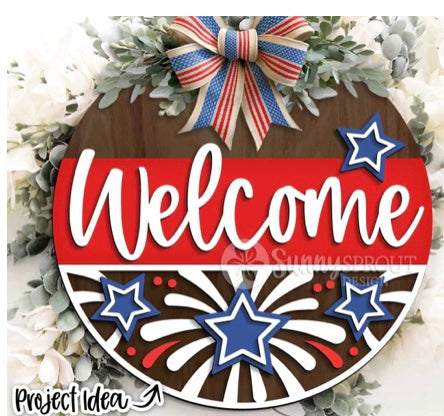 Patriotic Themed Door Hanger DIY kits
