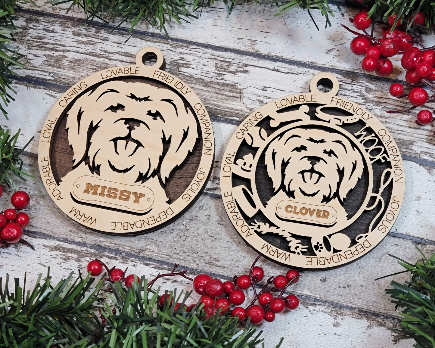 Personalized Dog ornaments