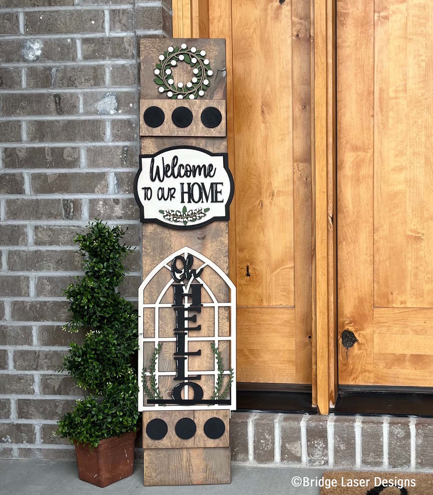 DIY porch leaner attachments