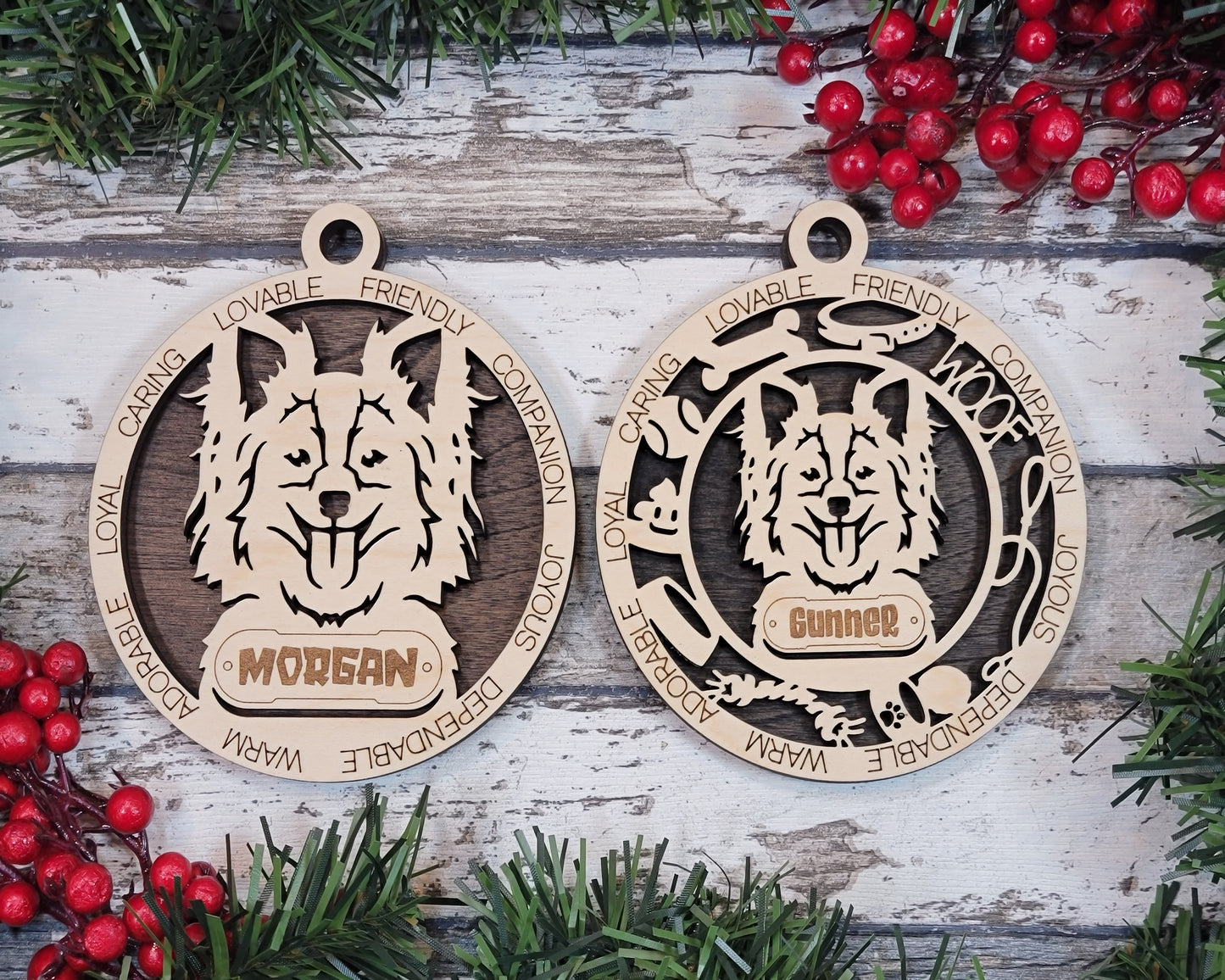 Personalized Dog ornaments