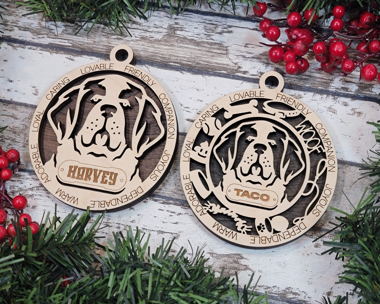 Personalized Dog ornaments