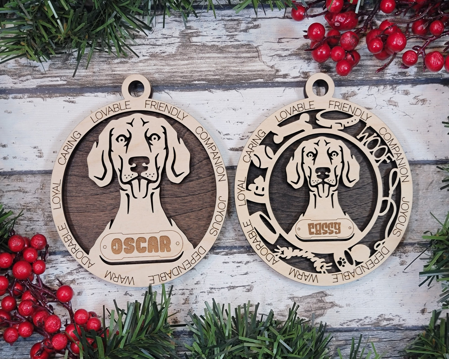 Personalized Dog ornaments